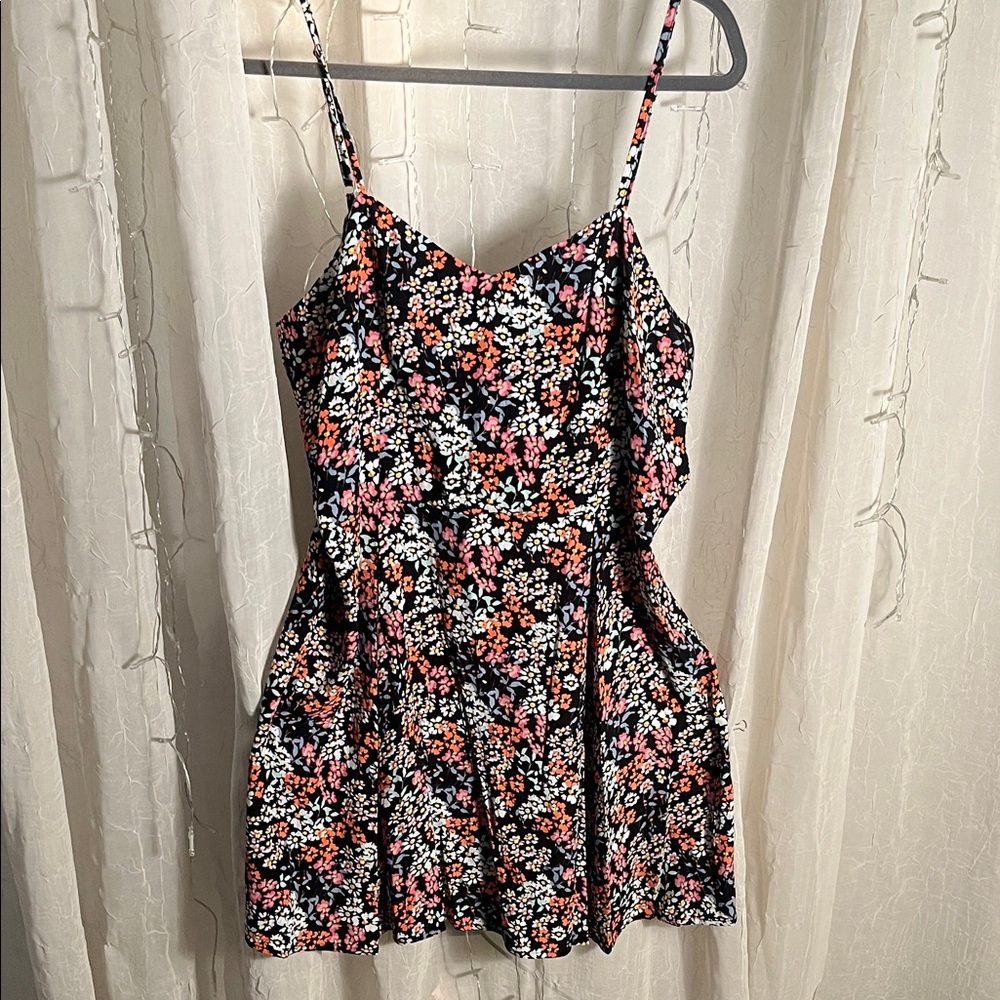 Calvin Klein Black Floral Dress